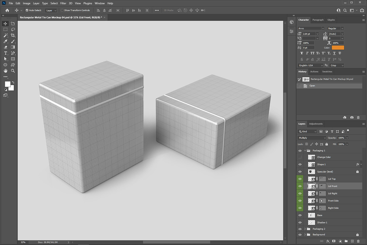 Rectangular Metal Tin Can Mockup, a Cups & Container Mockup by fisihsani (Photo 10 of 10)