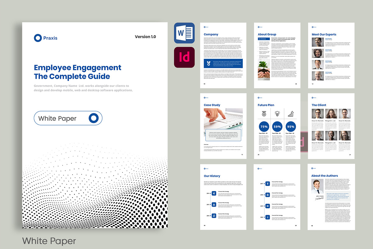 White Paper | MS Word & Indesign, a Brochure Template by azadcsstune (Photo 1 of 15)