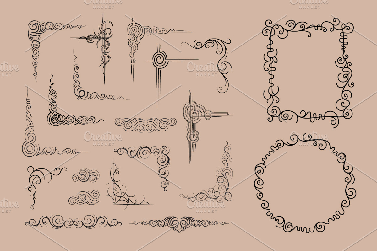 Vector frame and corners