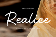Realice - Monoline Font, a Handwritten Font by Essentials Studio (Thumbnail 1 of 6)