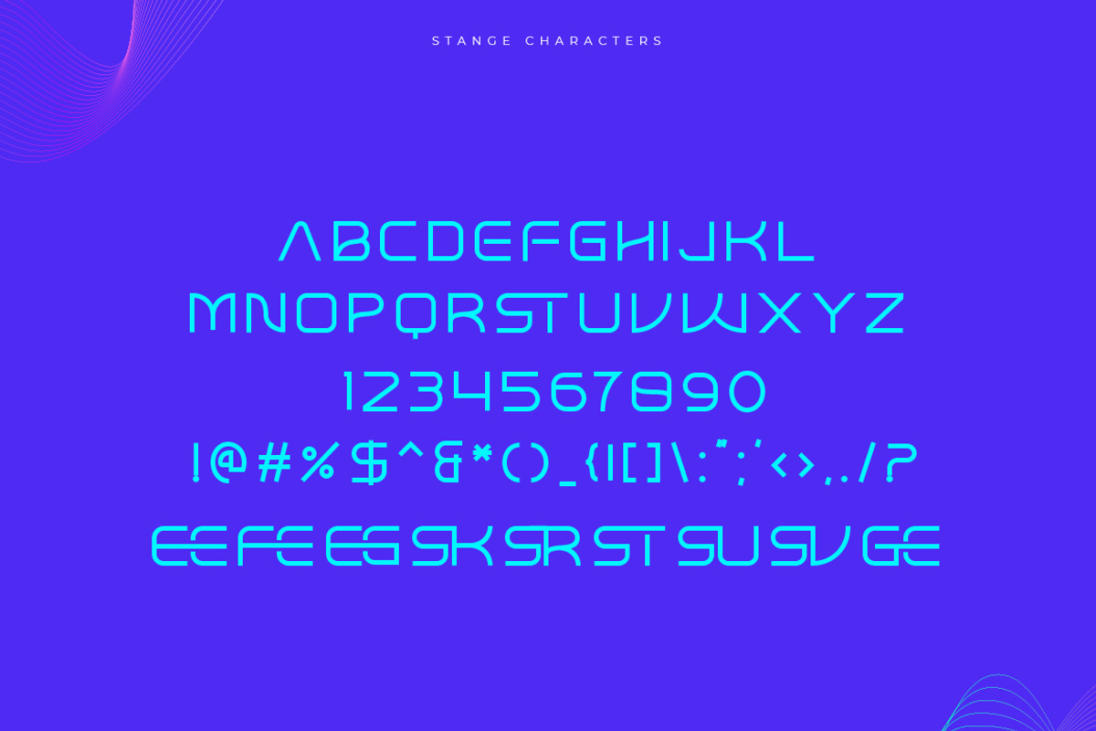 Stange - Futuristic Modern Font, a Sans Serif Font by Vultype Co. (Photo 11 of 11)