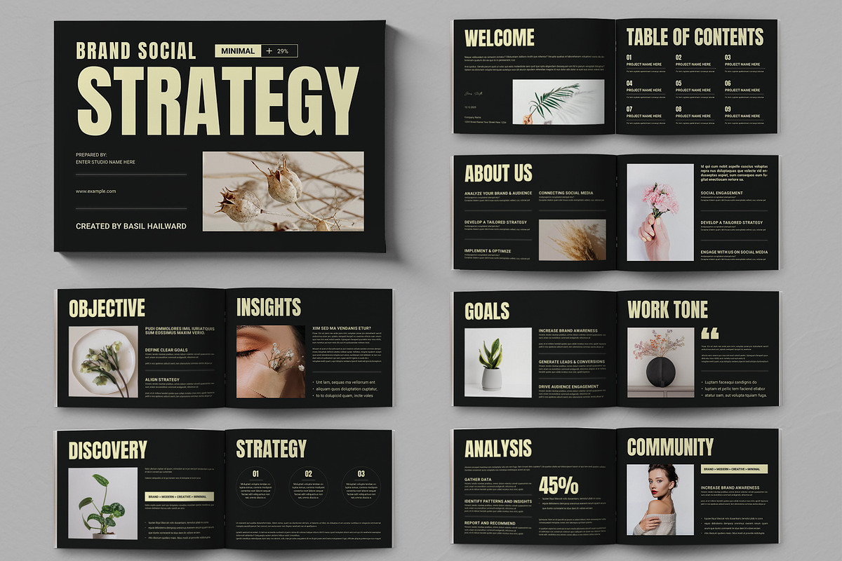 Brand Social Strategy Template, a Brochure Template by ContestDesign (Photo 1 of 5)