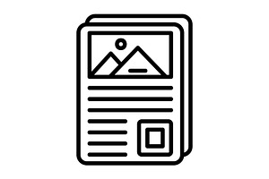 Poster Line Icon, an Icon by Pexelpy