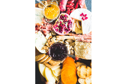 Assortment of tasty appetizers or, a Food & Drink Photo by NelliKovalchuk