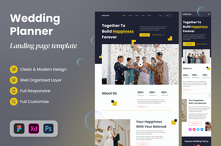 Medding - Wedding Landing Page, a Landing Page Template by SLAB! Design
