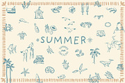 Coastal Summer Bundle, an Outline Icon by Anastasiya Klempach (Thumbnail 3 of 6)