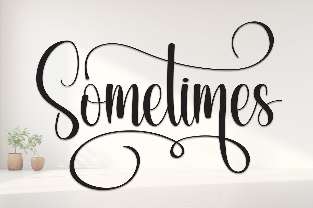 Sometimes | Script Font, a Handwritten Font by Scratchones (Photo 1 of 9)