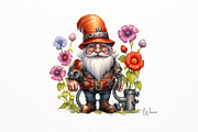 Steampunk Gnome with Flowers, a Person Illustration by New-School-Wave (Thumbnail 4 of 5)