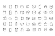 Vector Package Types Icon Set, an Outline Icon by Tettygreen (Thumbnail 1 of 2)