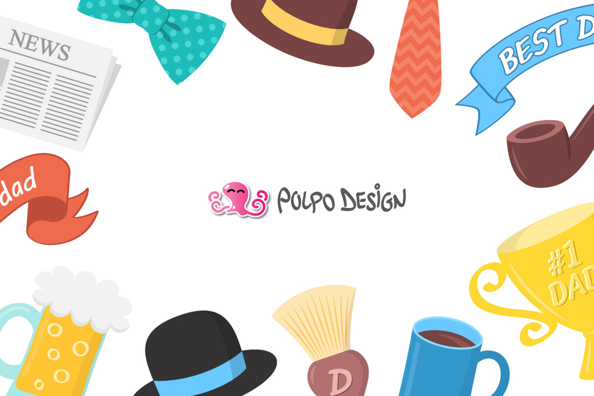 Father's Day clip art, an Object Graphic by PolpoDesign (Photo 4 of 4)