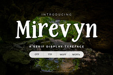 Mirevyn | Simple Serif Display Font