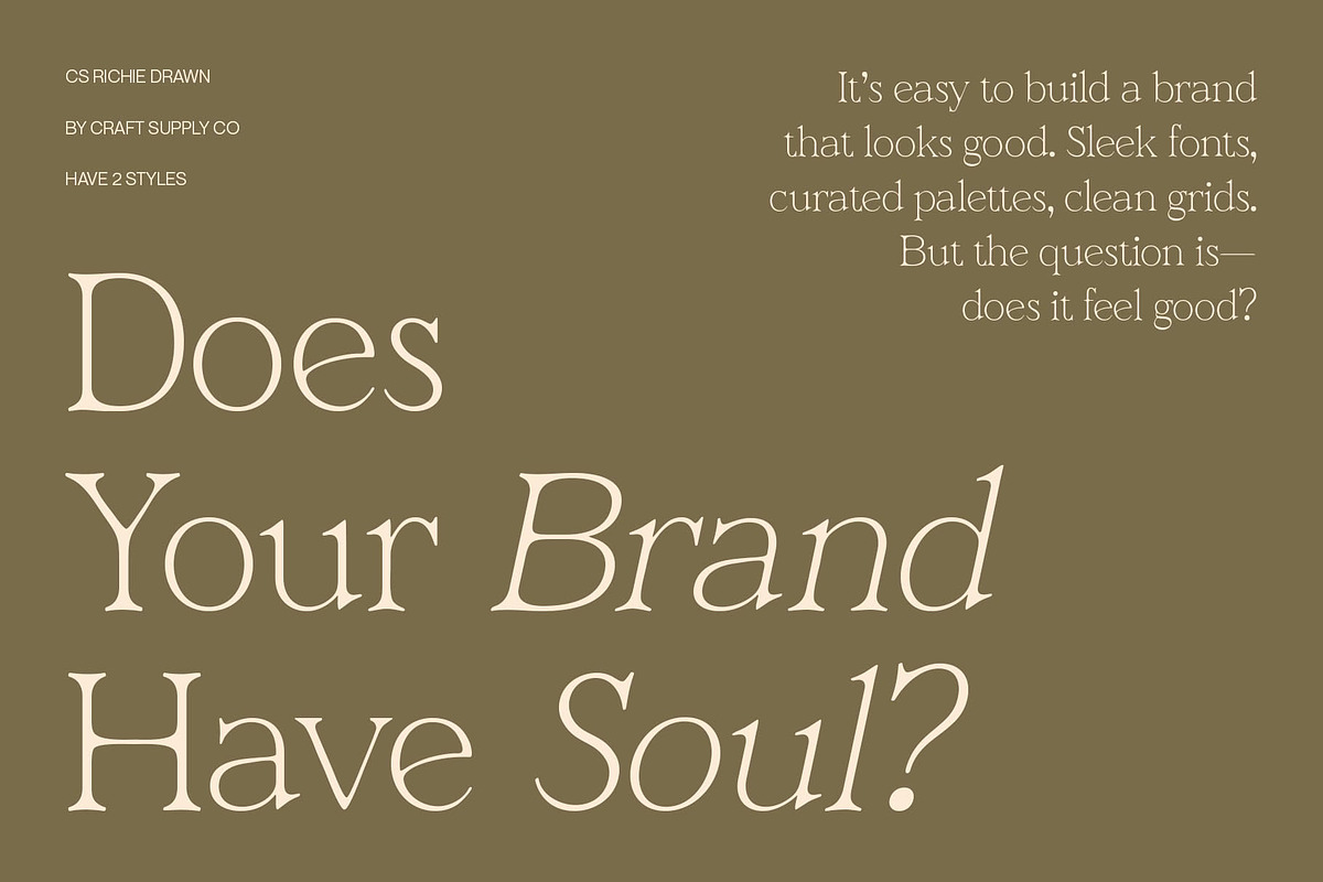CS Richie Drawn, a Serif Font by Craft Supply Co. (Photo 3 of 8)