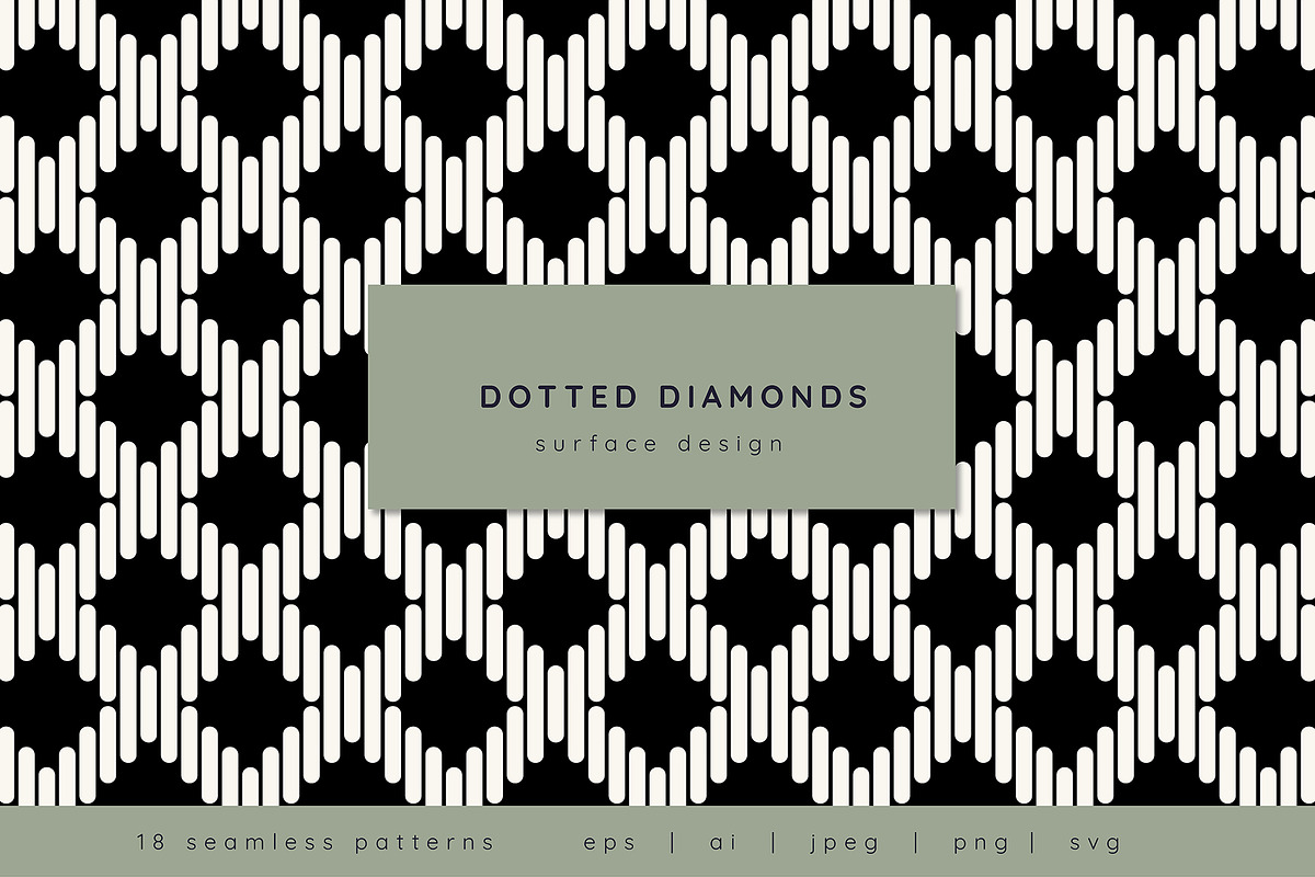 Dotted Diamonds. Surface Design, a Pattern Graphic by Curly_Pat (Photo 1 of 8)