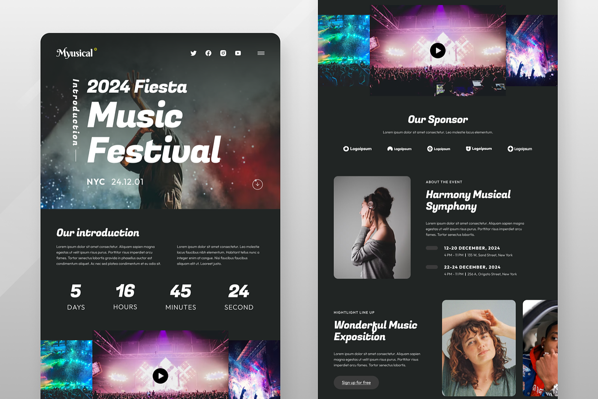 Music Concert Email Newsletter, a Templates & Theme by SquidPixey (Photo 3 of 6)
