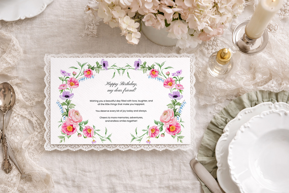 Spring Garden watercolor flowers, a Decorative Illustration by Yuliia Lashevska (Photo 3 of 13)