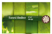 Green Ombre Watercolor, a Pattern Graphic by Liz Plummer (Thumbnail 3 of 5)