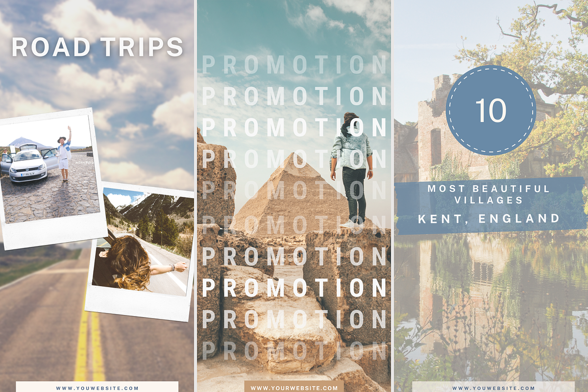 40 Travel Stories Canva Templates, a Social Media Template by Talipic Designs (Photo 3 of 6)
