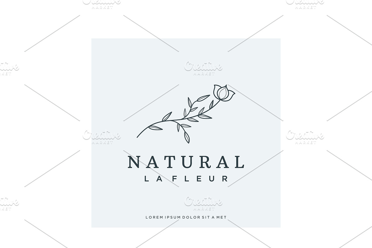 Botanical logo design with outline c, a Branding & Logo Template by LOGOCREATIVE
