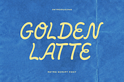 Golden Latte Retro Script, a Script Font by gafaroff studio (Thumbnail 1 of 6)