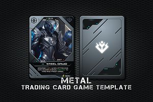 Metal Trading Card Game Template