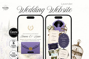 Lavender Wedding Website Invitation, a Landing Page Template by Everyday Perfection (Thumbnail 1 of 12)