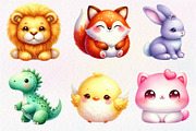 Squishmallow Animals Clipart PNG, an Illustration by Dream Creation (Thumbnail 5 of 7)