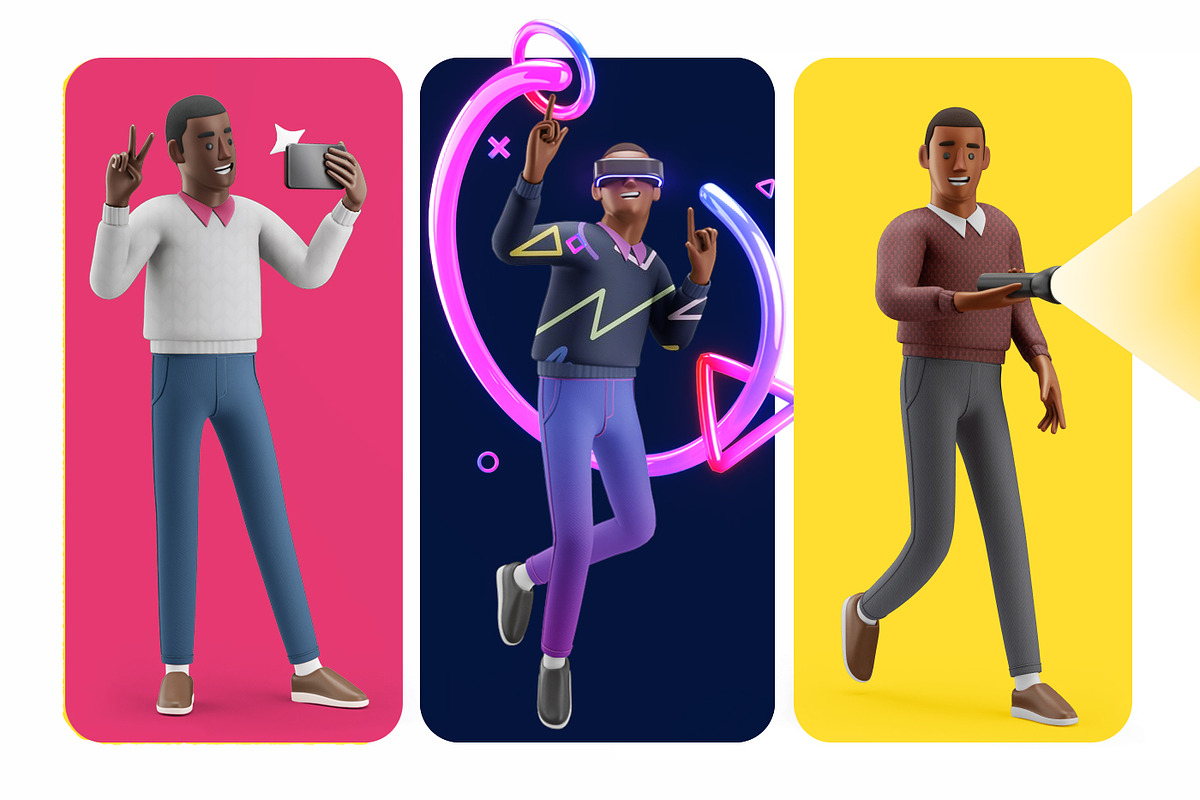 THIS IS LUCAS | 3d character set, a Technology Illustration by As Good As Possible (Photo 5 of 8)
