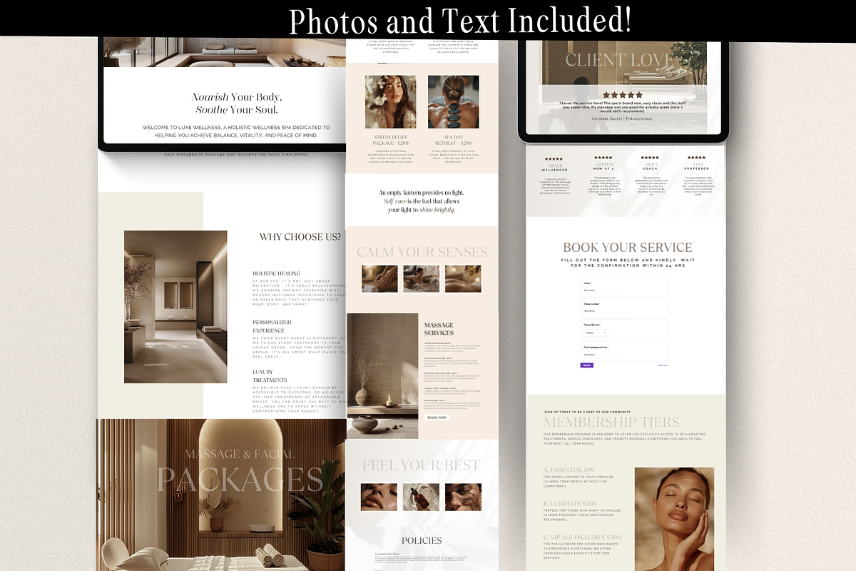 Wellness Spa Canva Website Template, a Landing Page Template by HAYAG Creatives (Photo 4 of 8)