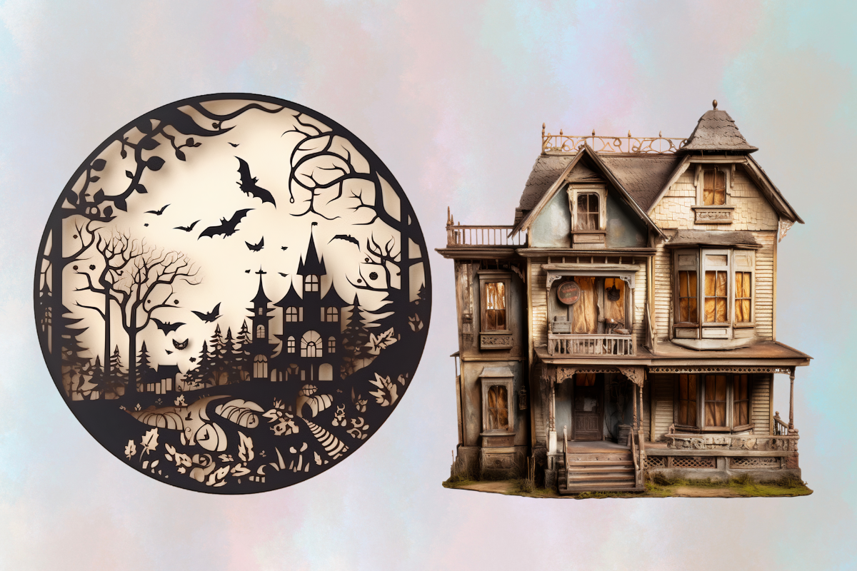 Creepy Halloween Houses Clipart, an Object Graphic by Agnesagraphic (ID 95) (Photo 7 of 9)