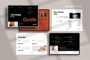 Services And Pricing Guide Landscape, a Brochure Template by TemplateFolio-Shop