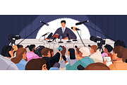 Interview, press conference banner, a Person Illustration by PaperTrident (Thumbnail 1 of 2)