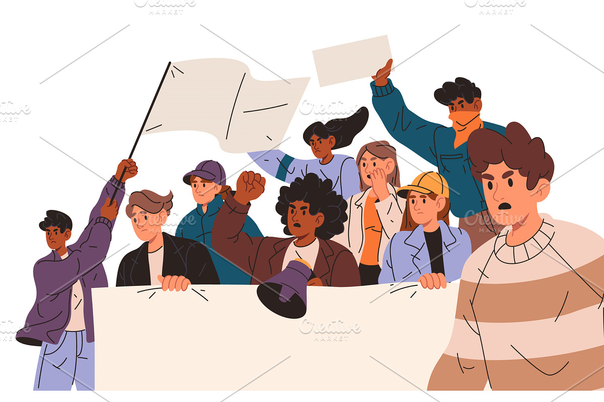 Banner or flag template used by, a Person Illustration by Elegant Solution