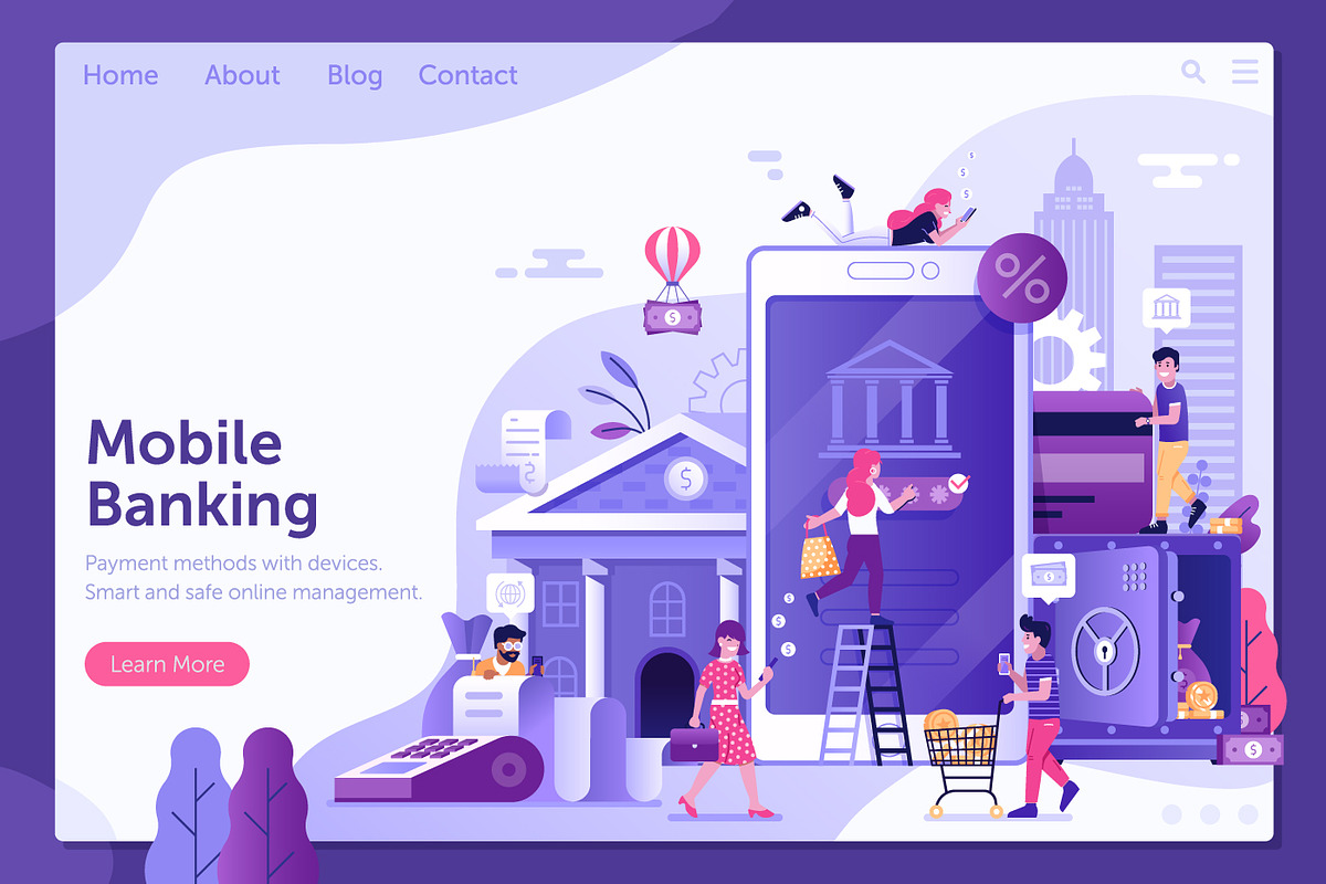Online Banking Web Illustrations, a Finance Illustration by Alex Krugli (Photo 13 of 14)