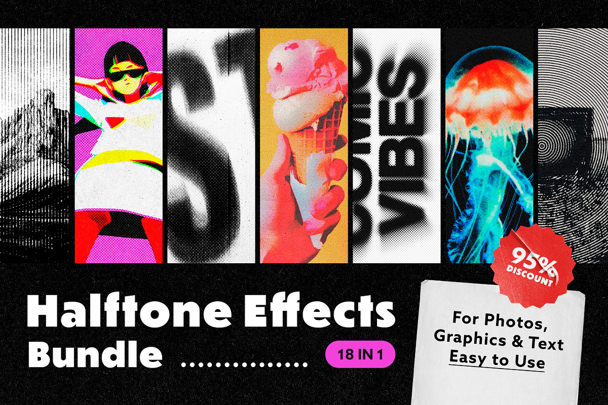 Halftone Effects Bundle, a Layer Style Add-On by pixelbuddha.net (Photo 1 of 21)