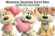 Whimsical Valentine Fluffy Dog Clipa, an Illustration by Dream Creation (Thumbnail 1 of 7)