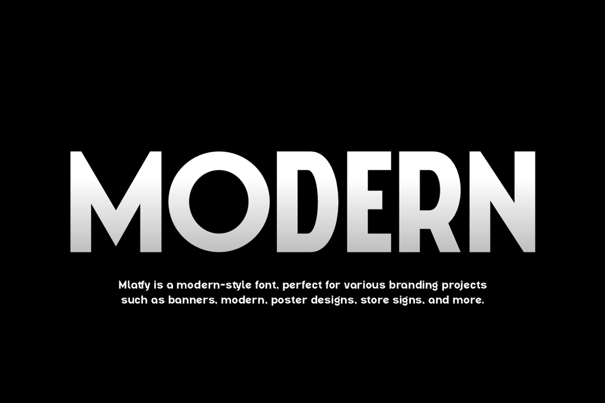 Mlatfy - Modern Sans Bold Font, a Sans Serif Font by Iqsiart Studio (Photo 4 of 14)