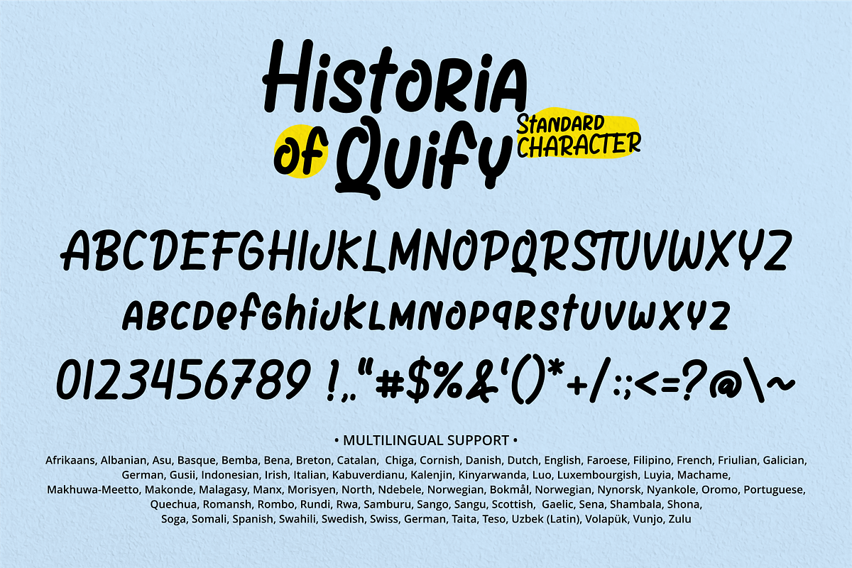 Historia of Quify, a Handwritten Font by Mabhal Studio (Photo 8 of 10)