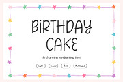 Birthday Cake Handwritten Font, a Handwritten Font by Kaya Fonts (Thumbnail 1 of 25)