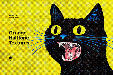 Grunge Halftone Overlay Textures, a Texture Graphic by Design Squad