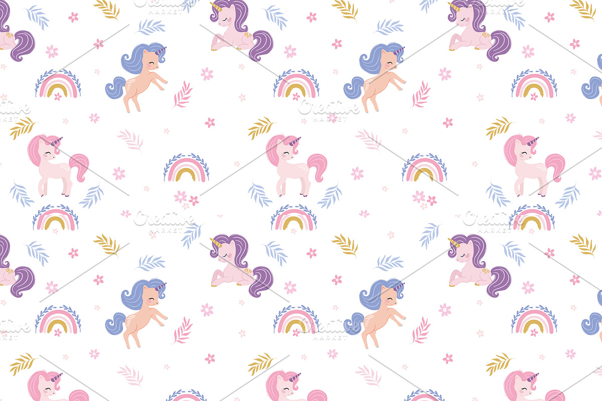 Unicorn pattern.T shirt graphic, an Animal Illustration by StudioLondon (Photo 3 of 3)