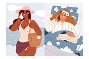 People call and talk on phone set, a Person Illustration by Good Studio (Thumbnail 6 of 7)