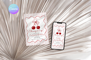 Cherry on Top 1st Birthday Invite, a Templates & Theme by VeliusCreativeStudio (Thumbnail 1 of 6)