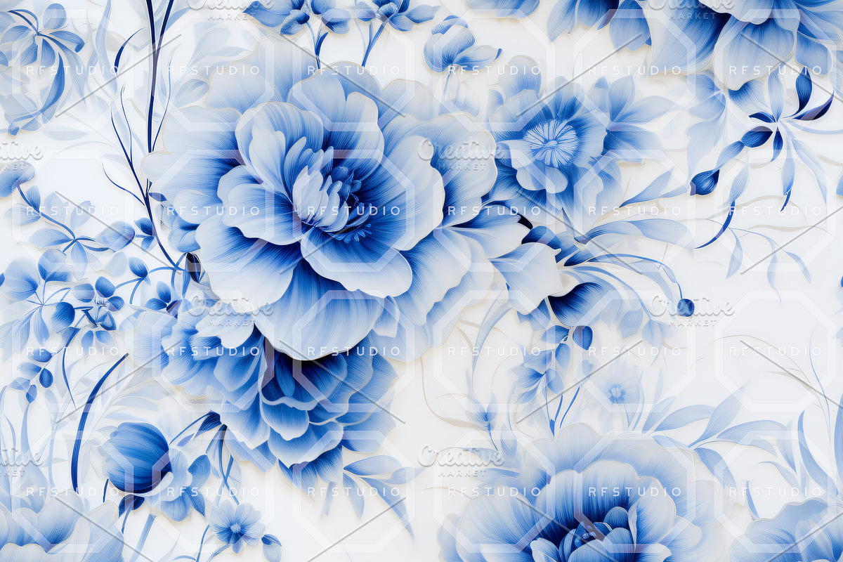 ROCOCOESQUE CHINOISERIE. Seamless, a Texture Graphic by RefinedFantasyStudio (Photo 7 of 9)