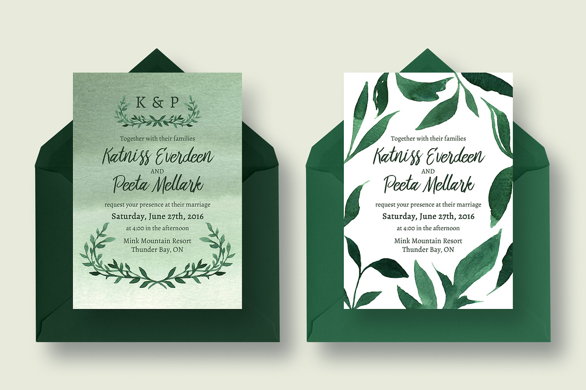 Wild Greenery Wedding Collection, an Invitation Template by Knotted Design (Photo 5 of 9)