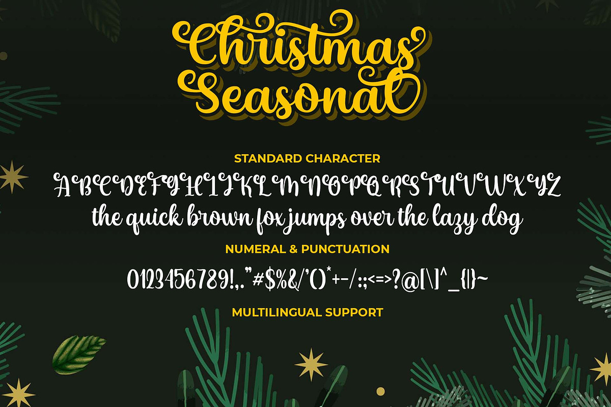Christmas Seasonal, a Script Font by Doehantz Studio (Photo 7 of 9)