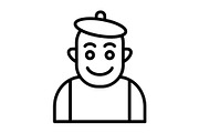 Mime Line Icon, an Icon by Pexelpy (Thumbnail 1 of 2)