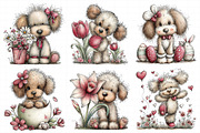 Whimsical Spring Poodle Clipart, an Illustration by Daily.Designs (Thumbnail 4 of 6)