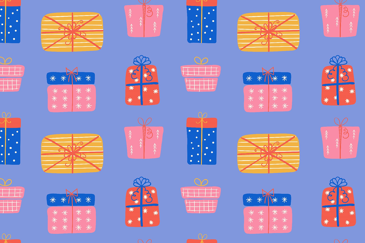 Colorful gift, present in box with, a Pattern Graphic by sceptical cactus (Photo 3 of 3)