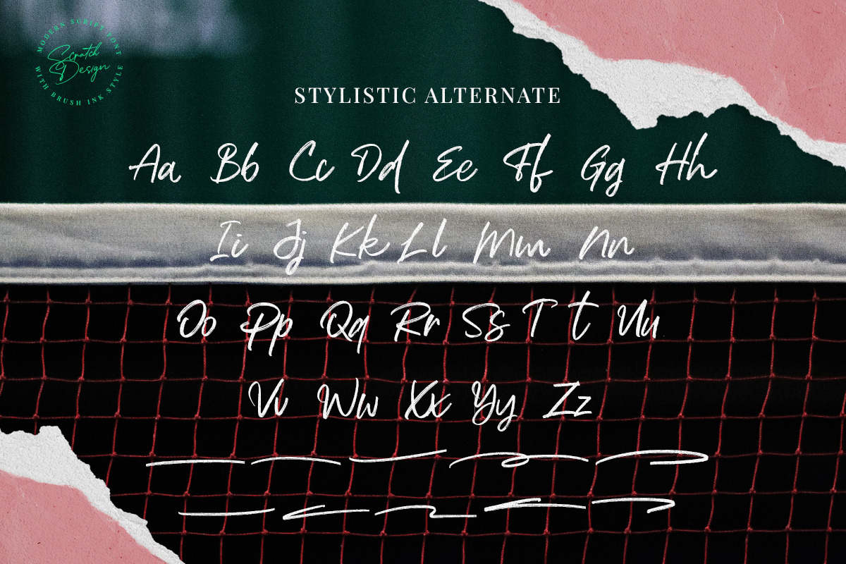 Backhand - Script, a Script Font by Scratch Design (Photo 8 of 11)
