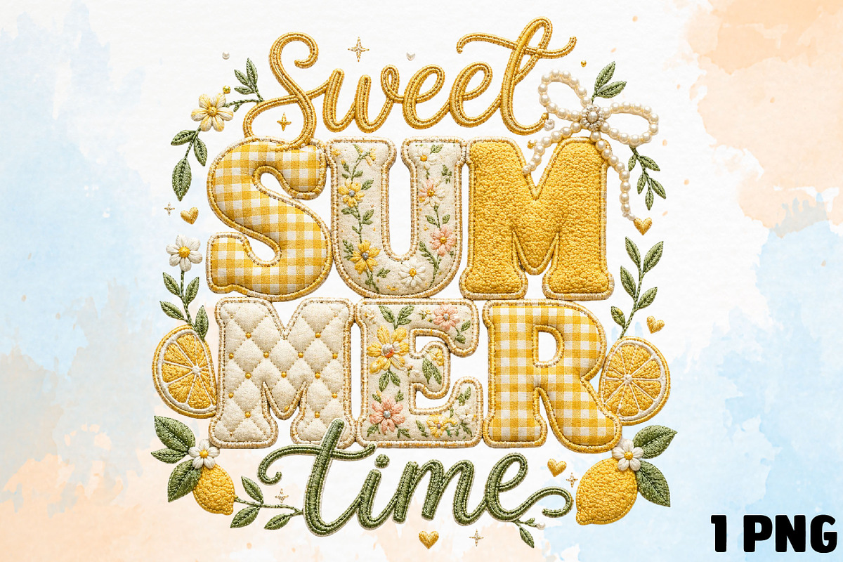 Lemon Sweet Summer Time Patchwork, an Illustration by DreamCafeArt (Photo 1 of 5)